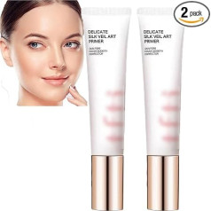 Smooth Corrector to Cover Skin Pores, Delicate Silk Veil Art Primer 30 ml, Primer for Invisible Pores with Oil Control, Primer for Face Make-Up, Concealing Tone Up Primer (2 Pieces)