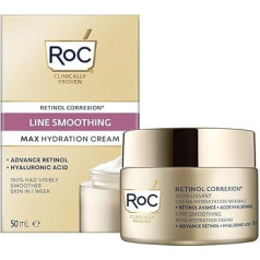 RoC Retinol Correxion Anti-Ageing Cream with Hyaluronic Acid - Women's Face Cream Against Wrinkles & Lines - Max Hydration 50 ml