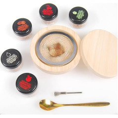 VOVCIG Cocktail Smoker Kit, Whiskey Smoker Kit with 5 Wooden Chips, Wooden Chips Smoker Set, Father's Day Gift, Cocktail Accessories for Whiskey, Drinks, Coffee, Red Wine