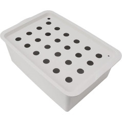 Planter Hydroponic System, Timer 24 Holes, PP Grey Hydroponic Growing Container for Garden (EU 220V 400W)