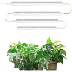 Barrina T5 Grow Lamp, 5000 K, 29 cm, Full Spectrum Sunlight, Chainable Plant Lamp, LED Grow Light Strip with Switch, Plug and Play, Pack of 4
