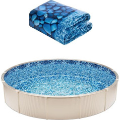 VEVOR Round Pool Liner, φ 549 x 120 cm, Inner Film, Replacement Film, Inner Cover, Swimming Pool Film, Vinyl Film in Unibead Style with Standard Thickness, for Above Ground Pools with 132 cm Wall