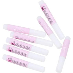 FRCOLOR 50 Pieces Art Decoration Tips Nail Glue Quick Nail Glue Mini Beauty Nail Glue Sticky Rubber Nail Accessories Fake Film Manicure Pink Manicure Tools