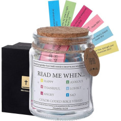 Bible Verses in Glass Read Me When Bible Verses for Emotions and Feelings Bible Verses with 90 Coloring Scriptures Christian Gift for Women Men Mini Bible Study Supplies