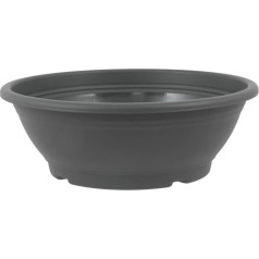 Plant Bowl with Hole in Base Diameter 60 cm Anthracite Weatherproof UV-Resistant Plastic