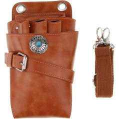 Friseurtasche, Scherenholster, Holster mit Gürtel, Friseurscheren, Scheren, Friseur-Hüfthalter, Friseurtasche(Brown)