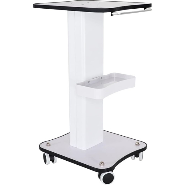 LANNADD Salon Trolley Cosmetic Trolley with Wheels Salon Trolley Portable Trolley Tool Trolley Hairdressing Trolley for Use in Beauty Salons Care Homes and Homes - White