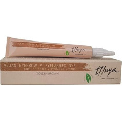 Vegan Eyebrow & Eyelashes Dye Thuya Golden Brown (15 ml) Regenerating Eyelash and Eyebrow Colour (Pack of 1)