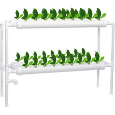 2 Layers 36 Plant Sites Hydroponic Growing System 4 Tubes Water Ponic Garden Plant System Hydroponic Grow Kit for Leafy Vegetables Salad Herbs Celery 1 Piece