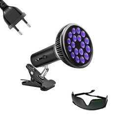 54 W Face Tanning Lamp Solarium with Eye Mask for Face Body, 180° Rotation Sun Lamp for Antique Bronze Skin with 18 LEDs