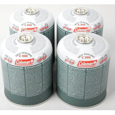 4 x Coleman 500g self sealing gas cartridge butane/propane mix