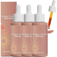 Sunless Tanning Drops, Tropfen zur Natürlichen Steigerung des Melanins, Sunless Tanning Drops für Gesicht und Körper, Sonnengeküsstes Leuchten ohne Sonnenschäden und Stundenlanges (3PCS)