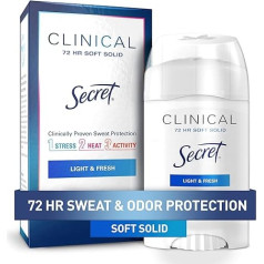 Secret Clinical Strength Antiperspirant and Deodorant Soft Solid, Light & Fresh, 1.6 Oz.