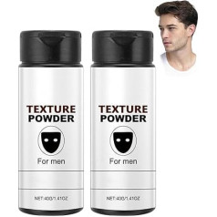 Texture Powder, Men's Hair Powder, Hair Texture Powder, Hair Styling Powder, Easy to Apply, Gives Instant Structure and Volume, Strong Hold (40 g, Pack of 2)