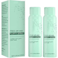 Leave-in Dry Hair Spray, Free Air and Fluffy Spray Dry Shampoo, Fluffy Volumising Hair Spray, Refresh Dry Shampoo, Long-Lasting Volume and Fullness Cleansing Hair Volumiser (2 Pieces)
