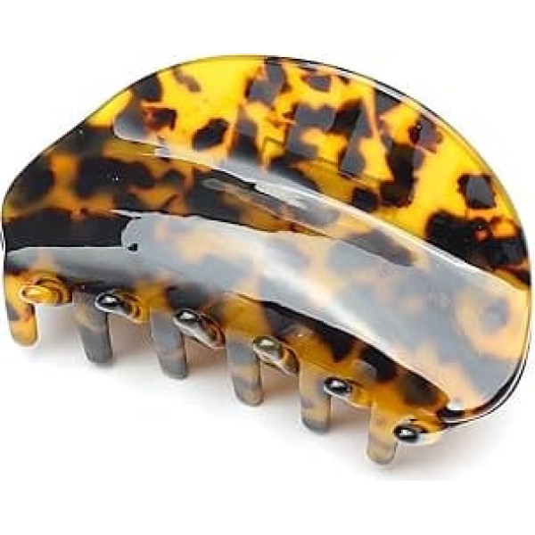 Large Turtle Hair Clip Beautiful Women's Hair Clip Headpiece Elegant Hair Accessory 1 Piece (Dark Tortoise, 8.7 x 4.5 cm)