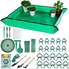Ultimate Garden Tools Kit - 169-Piece Garden Accessory Set for Plant Care, Sowing, Pruning and Maintenance - Ideal for Beginners & Experts - Green