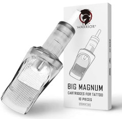 Sterilised Tattoo Needle Cartridges Large Colour Gradient Filling Tattoo Needle Cartridge Big Curve Soft Magnum Pack of 10 Surgical Steel (0.35 mm - 1249 cm)
