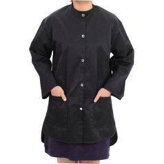 FRCOLOR Black Salon Cape, Smock for Women, Hairdressing Cape, Hairdresser Cape, Hairdresser Cape, Fashion Massage Clothes, Black, Medium, black
