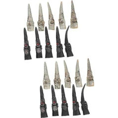 20 Pieces Nail Set Clothing The Hallow Hallowe the Way of Saint James Gifts Hslloween Mardi Gras Outfit Sauf Gifts Paws Cosplay Props False Nails Vinyl