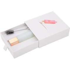 Face Skin Roller Multifunctional Hexagonal Prism Jade Face Massager Roller, Skin Tightening and Lifting Face Massager, White
