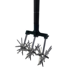 3 PAGEN® Star Router with 70-120 cm Long Handle, Garden Tiller for Seed Preparation and Soil Loosening, Cultivator with Telescopic Handle, Soil Crumb, Soil Fan, Roller Cultivator