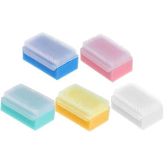 Lurrose Sponge Bath Brush Antibacterial Shower Body Washer Massage Brush for Adults Children Pack of 5