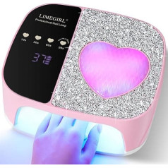LimeGirl Wireless Nail Dryer for Gel Polish, UV LED Nail Lamp with Quick Cure Gel Light & 4 Timer Settings, Portable Rechargeable Gel Lamp Nail Art Tool for Manicure