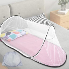 Foldable Mosquito Net Pop Up, Portable Mosquito Net Travel Bed for Home or Travel, 200 x 80 x 56 cm
