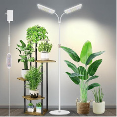 Wiaxulay Plant Lamp LED Full Spectrum, 153 LEDs Grow Lamp with 360° Gooseneck, Height Adjustment 58-170 cm for Growing Large Plants, 4/8/12/16 Timer, 3 Lighting Modes, 5 Brightness
