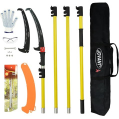 Pruning Saw with Telescopic Pole, 4M Telescopic Pruning Saw, Adjustable Length, Professional Telescopic Pruning Saw with Saw Sleeve, Carry Bag for High Branches, Thick Branches and Bypass