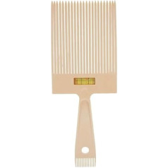 Flattopper Comb, Professional Flat Top Comb with Two Ends, Hairdressing Hair Comb with Precise Water Leveling for Men and Girls, Beige