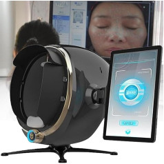 3D Skin Analyser, Professional Face Moisture Analyzer with 8 Spectra, 5 Dimensions and 14 Indicators, Data Analysis, Unlimited Storage and Recommended Plan, Black, 13.3 inches