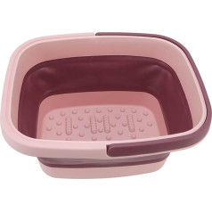 Foldable Foot Tub, Portable Silicone Foot Massage Bathtub, Household, Foot Spa Basin, Foot SPA Bath, Foot Bath (Pink)