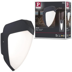 Paulmann 94517 LED Outdoor Light Smart Home Zigbee Ikosea with Twilight Motion Sensor IP44 Including 2 x 2.2 W Tunable Warm Anthracite Plastic 3000 K