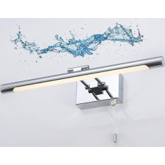 LED Mirror Light with Switch Adjustable Bracket, Dimmable Anti-Fog Bathroom Mirror Lamp LED Bathroom Light for Bathroom Mirror, Dressing Table and Wall Lighting, 5 W/35 cm