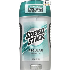 Speed Stick Deodorant, Regular, 3 oz, (Pack of 6)