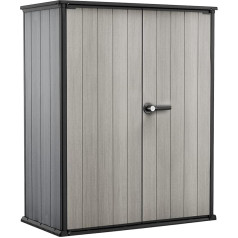 Ondis24 Weatherproof High Store Plus Tool Shed Sturdy Handle, Duotec with Base, Tool Cabinet Shed, Lockable, 1400 L Volume