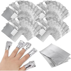 Nail Wraps for Gel Nails Nail Remover Foils Nail Wraps for Quick and Gentle Gel Polish Removal with Lint Free Cotton Pads Nail Foil Remover 350 Pieces
