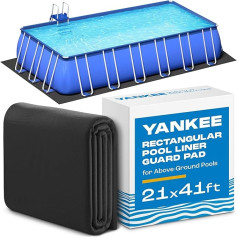 Yankee Pool Liner Pad Rectangular Puncture Proof Pool Mat Above Ground Pool Liner Protector Anti Tear Grass Underpad to Prolong Swimming Pool Liner Life