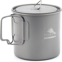 TOAKS Outdoor Camping Titanium Cup and Titanium Pot