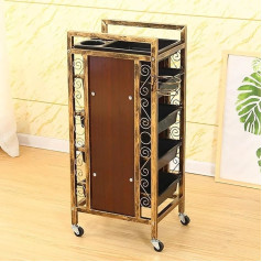 Hairdressing Trolley with Drawers Trolley Cart Hairdressing Trolley with Wheels Storage Trolley Side Trolley Cosmetic Trolley Tattoo Trolley (Multi-Colored)