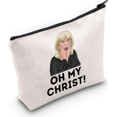 WZMPA Pam Oh My Christ Cosmetic Bag with Zipper for Women and Girls, Oh My Christ
