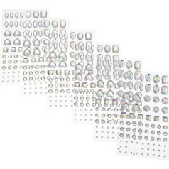 PLAFOPE Aufkleber Acryl-kristall-aufkleber 6 Bögen Diamant-aufkleber Für Die Inneneinrichtung