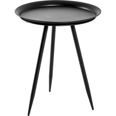 HAKU Möbel Side Table Black Metal Dimensions: Height 54 cm x Diameter 44 cm Style: Modern