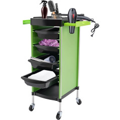 ACROSSPART 6 Tier Hairdressing Trolley, Multifunctional Salon Trolley, Side Trolley with Drawers & Universal Wheels, Hairdressing Trolley, Trolley for Stylist, Beauty Salons, Nail Salons