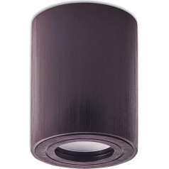 Set of 6 Surface-Mounted Spotlights IP44 Bathroom Outdoor Round Bathroom Recessed Light Frame with GU10 LED, Colour: Black, Light Colour: Warm White, Watt: 3 Watt