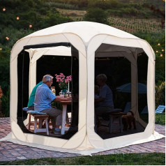 JIAN YA NA Air Tent, Pop Up House Tent for Adults, Portable Screen Room Canopy for Patio, Backyard, Deck & Outdoor Activities
