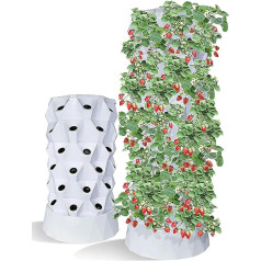 Hydroponic Tower Kit 80 Pots Hydroponic Growing System Hydroponic Growing Kit Indoor Outdoor with Humidification Pump, Timer Adapter/1 Piece