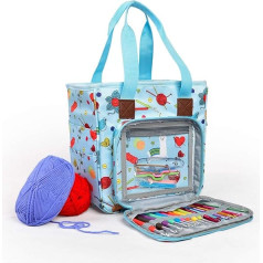 Wool Bag, Crochet Sets Storage Bag for Beginners, Handmade Bag for Yarn, Crochet Hooks and Knitting Accessories, Sheep